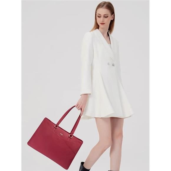 Laptop Tote Bag for Women 15.6 Inch Waterproof Leather Computer Bags Women - Picture 4 of 6